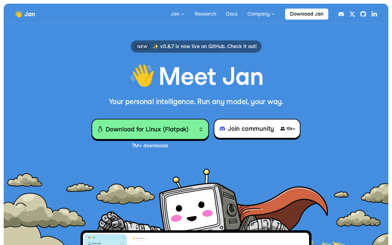 Jan 官网截图